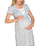 Bavlněná těhotenská a kojící noční košile Floretta